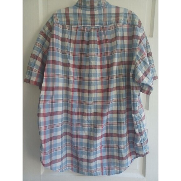 Ralph Lauren Jeans Co men's buttonfront shirt L plaid short sleeve nautical prep - Picture 8 of 10